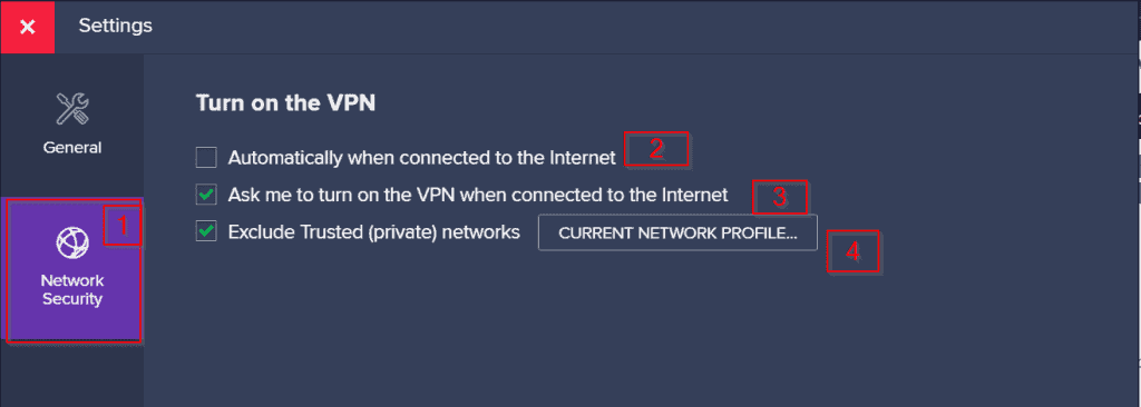 Avast VPN - sécurité du réseau