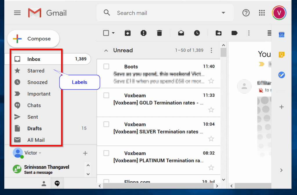 Comment archiver un seul e-mail Gmail - cliquez sur l'étiquette Gmail à partir de laquelle vous souhaitez archiver