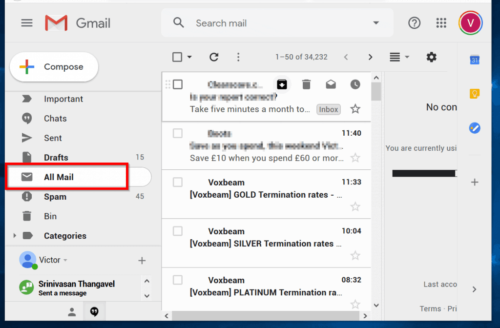 Comment désarchiver les e-mails Gmail : Étape 1 Cliquez sur l'étiquette Tous les messages