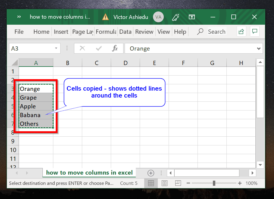 Comment déplacer des colonnes vers des lignes dans Excel avec un collage spécial (méthode du clic droit) - copier des données