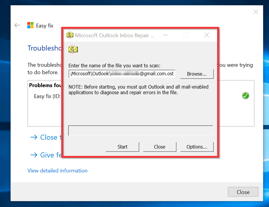Comment réparer ne peut pas démarrer Microsoft Outlook - outil scanpst.exe