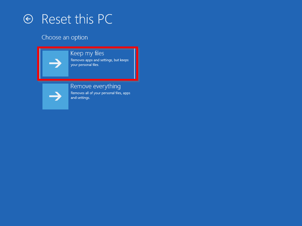 Comment réinitialiser Windows 10 à partir du démarrage