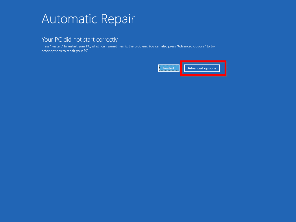 Méthode 2 : Démarrer le mode sans échec de Windows 10 en interrompant le démarrage normal - Windows 10 a démarré en réparation automatique