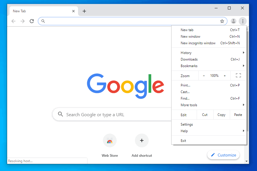 Définir la page d'accueil dans Google Chrome à partir des paramètres de Chrome
