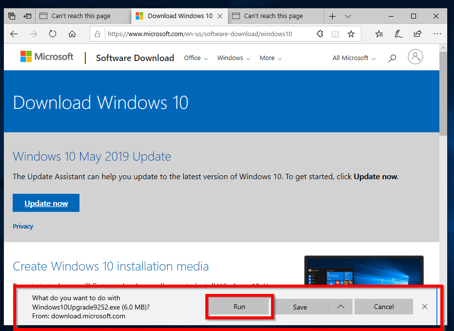 Comment installer la dernière mise à jour de Windows 10 via "l