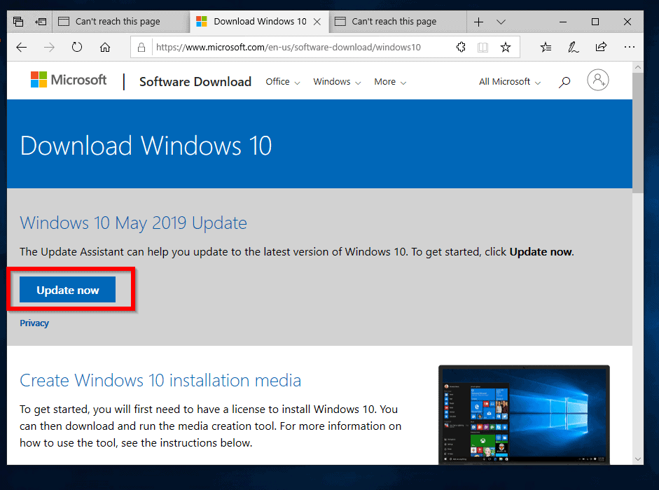 Comment installer la dernière mise à jour de Windows 10 via "l
