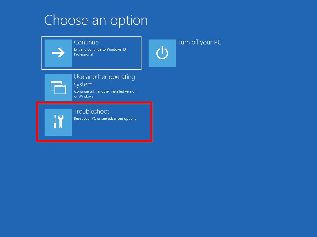 restaurer la mise à jour de Windows 10 - Restaurer la mise à jour à partir de l'environnement de récupération de Windows 10