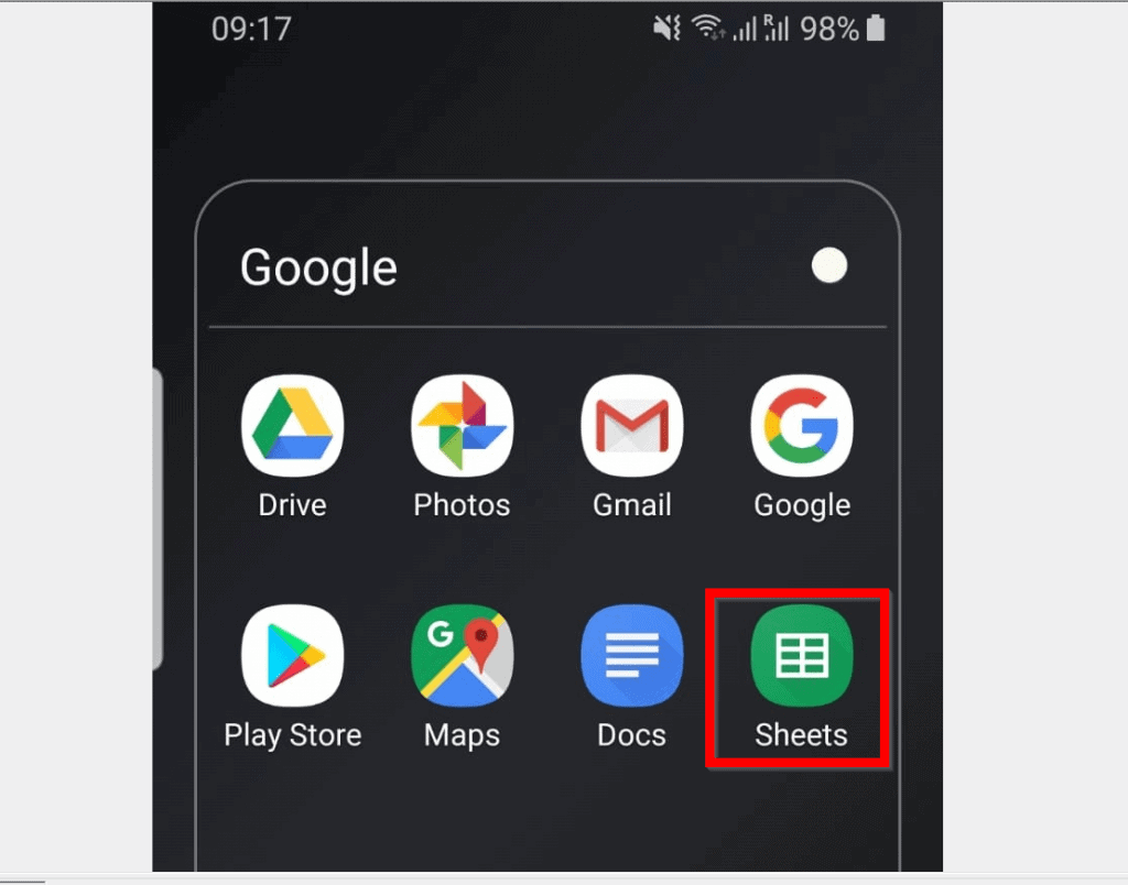 Comment effectuer une recherche dans l'application Android Google Sheets
