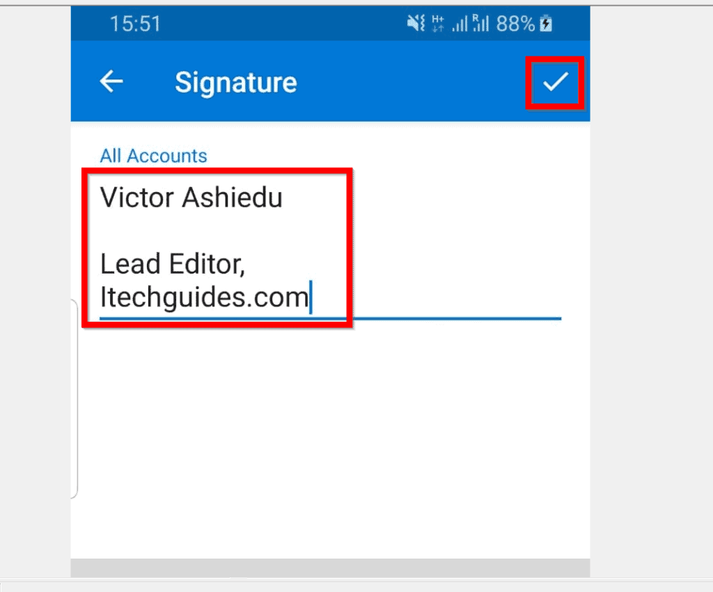 Comment changer la signature électronique sur l'application Outlook pour Android