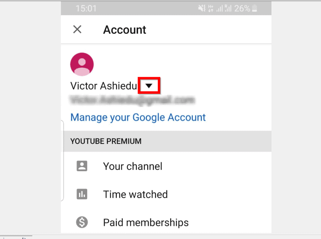 Comment se déconnecter de l'application YouTube pour Android