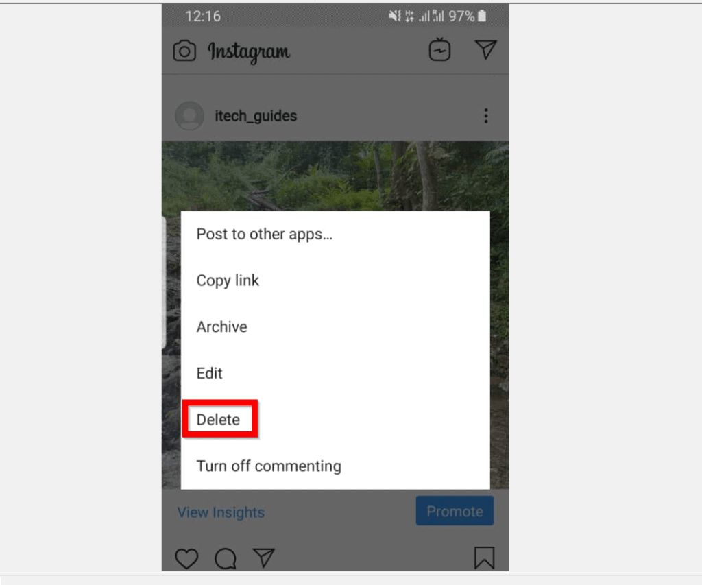 Comment supprimer des photos Instagram de l'application Android