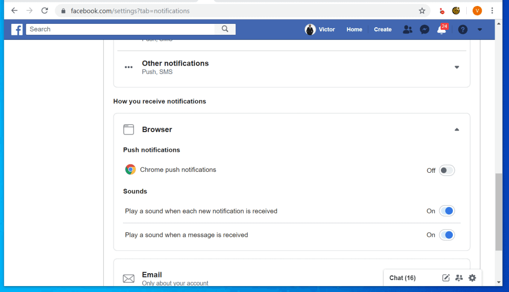 Comment désactiver les notifications Facebook sur Chrome