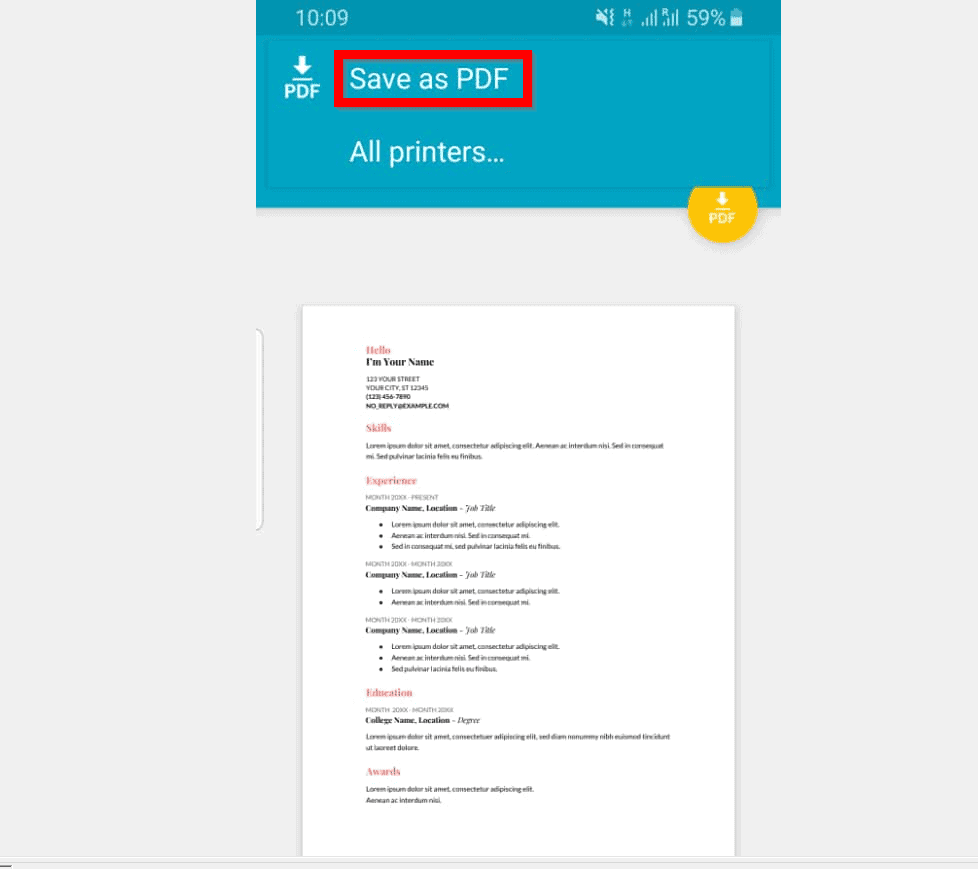 Comment enregistrer Google Doc au format PDF à partir de l'application Android