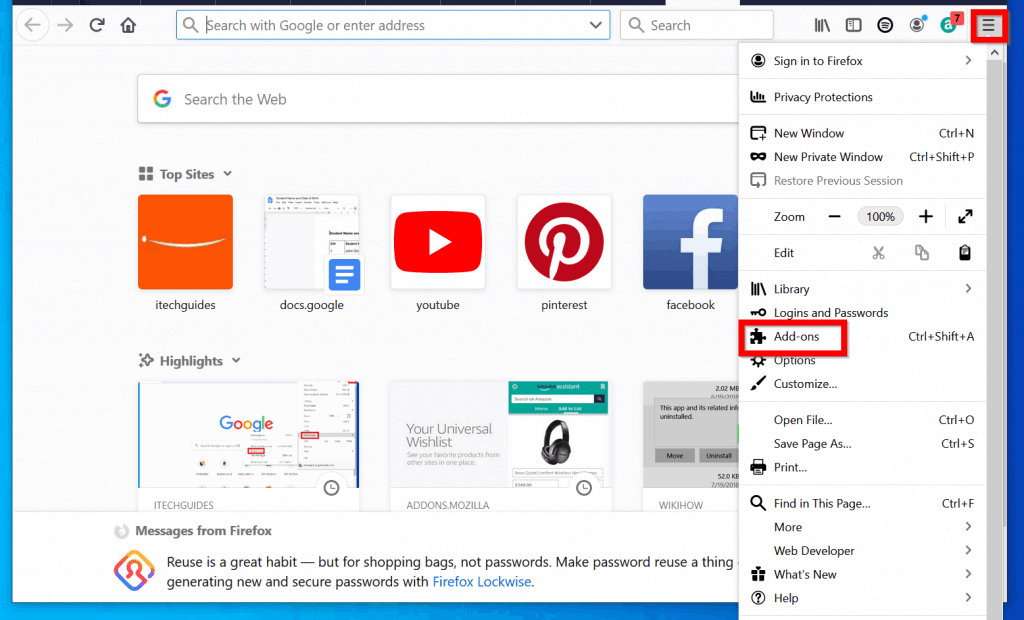 Comment désinstaller l'extension Amazon Assistant pour Firefox 