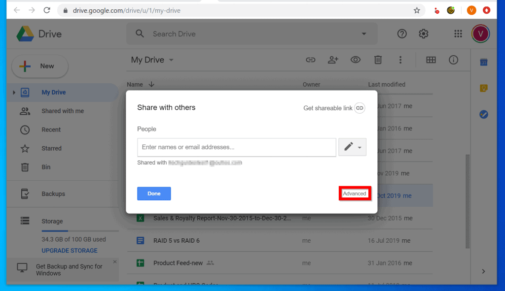 Comment annuler le partage d'un document Google à partir d'un PC