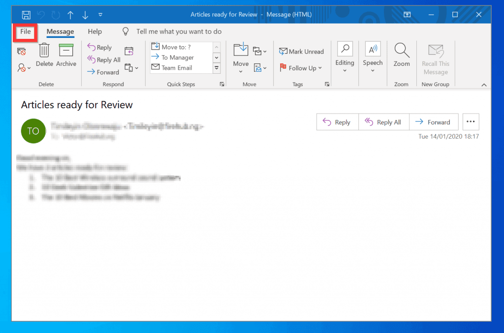 Comment joindre un e-mail dans Outlook (joindre un e-mail enregistré) - Comment enregistrer un e-mail Outlook sur votre ordinateur