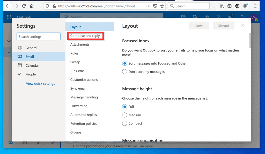 Comment changer la signature dans Outlook 365 à partir d'un bureau