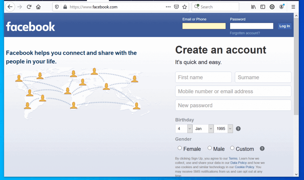 Comment changer l'URL de Facebook à partir d'un PC (Facebook.com)