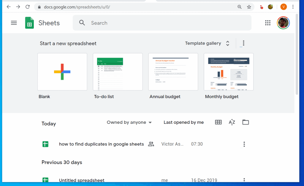 Comment effectuer une recherche dans Google Sheets à partir d'un PC
