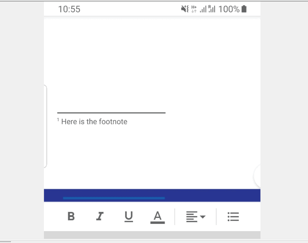 Comment faire des notes de bas de page dans Google Docs à partir d'Android
