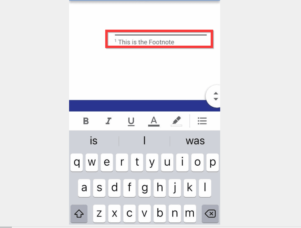 Comment faire des notes de bas de page dans Google Docs à partir de l'iPhone