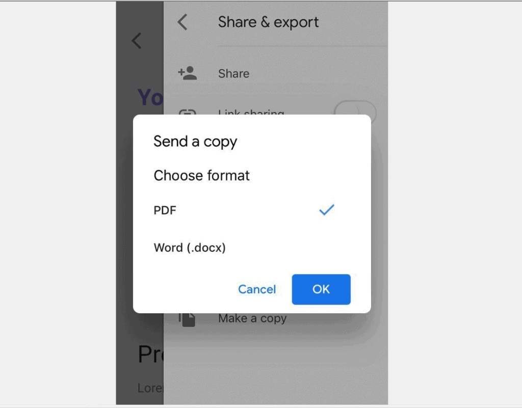 Comment envoyer un e-mail à un document Google depuis l'iPhone
