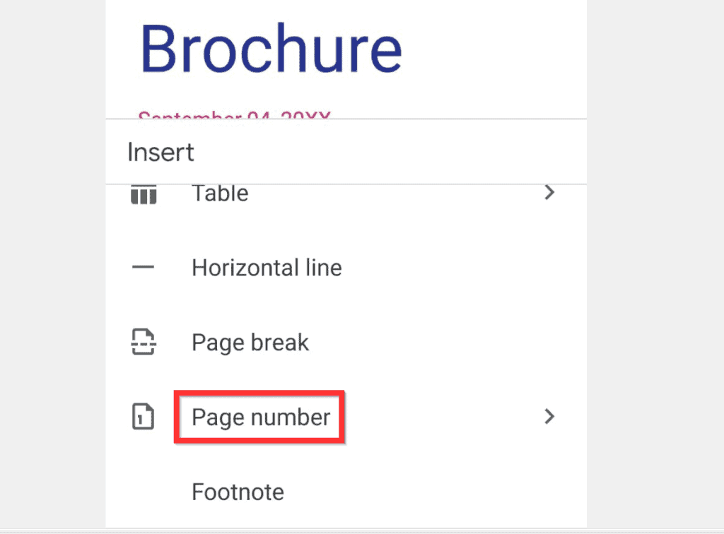 Comment ajouter des numéros de page dans Google Docs depuis Android et iPhone
