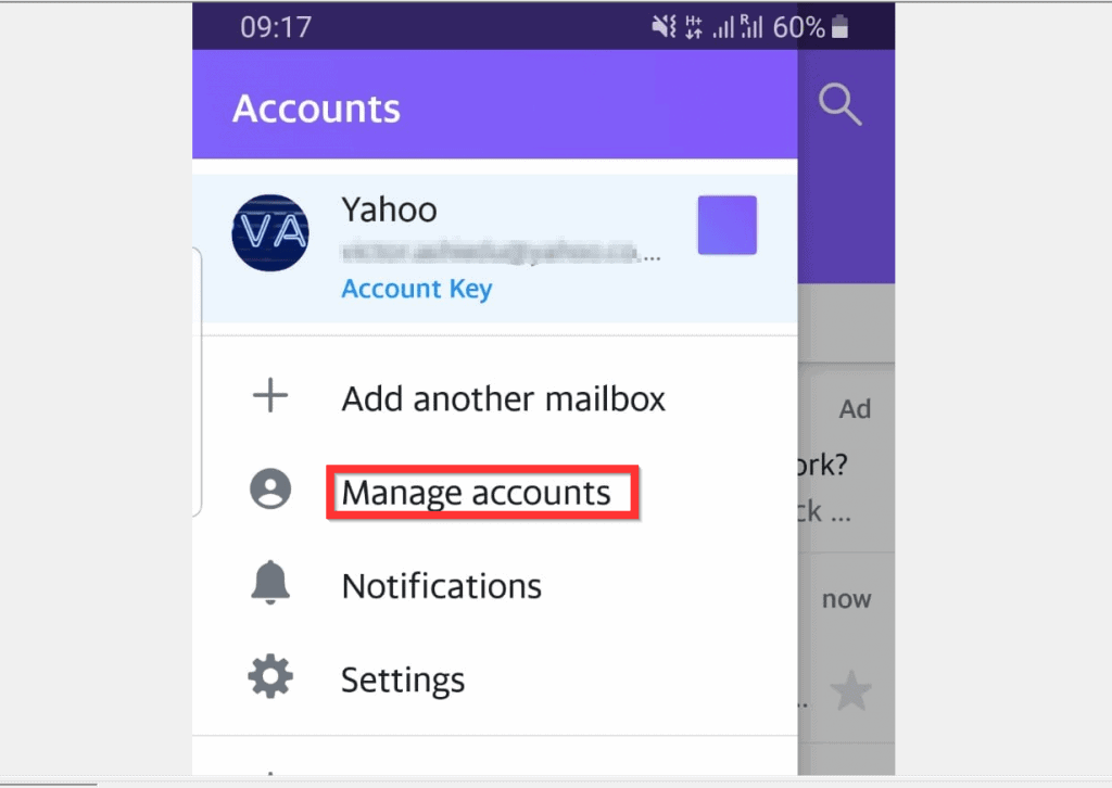 Comment changer le mot de passe Yahoo Mail Android