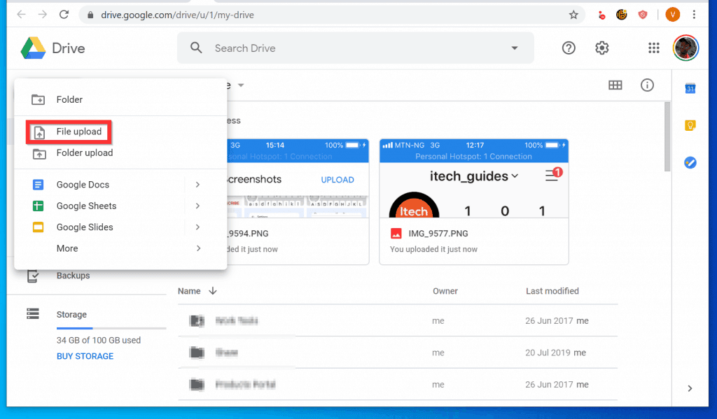 Comment télécharger des photos sur Google Drive à partir d'un navigateur PC