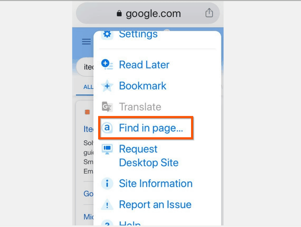How to Find a Word on a Page on iPhone or Android