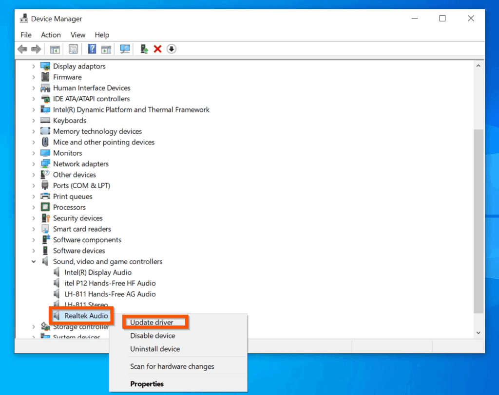 Comment réinstaller les pilotes audio sur Windows 10