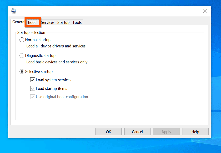 Comment modifier l'ordre de démarrage dans Windows 10 à partir de la configuration du système