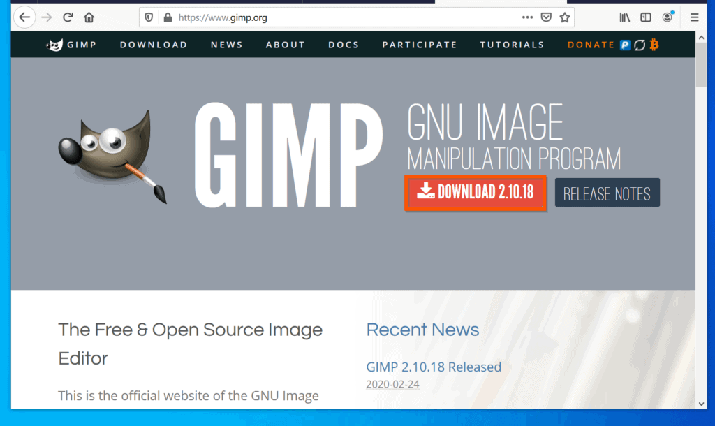 Comment convertir JPEG en JPG sous Windows 10 - installer GIMP 