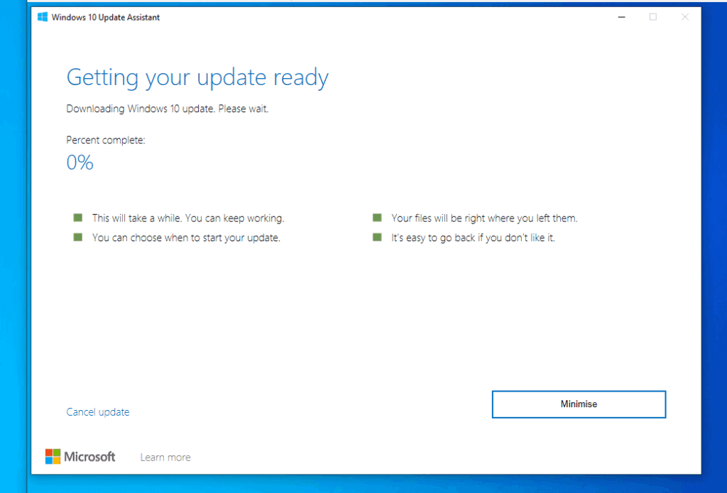 Comment installer manuellement la mise à jour de Windows 10 2004 - téléchargement de la mise à jour de Windows 10