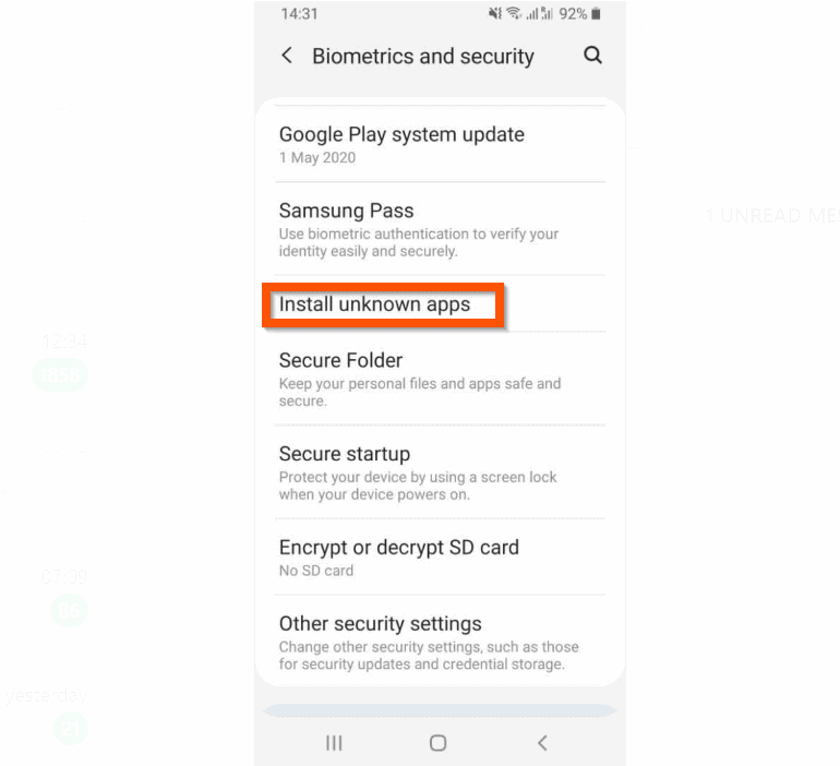 Comment installer APK sur Android - étape 2 : Autoriser l