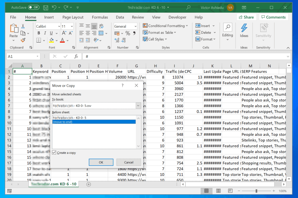 comment fusionner des fichiers Excel