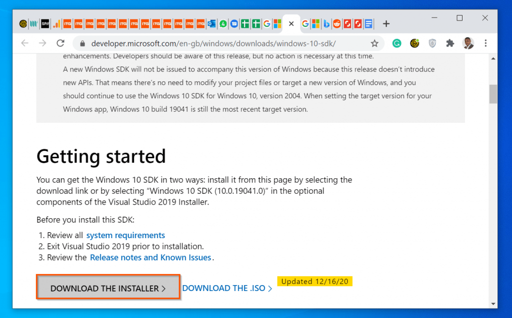 Comment ouvrir le journal des plantages de Windows 10 - Installer les outils de débogage pour Windows
