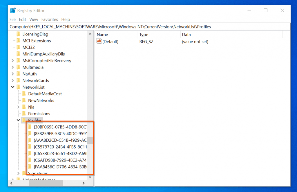 Comment changer le nom du réseau dans Windows 10 avec le registre Windows
