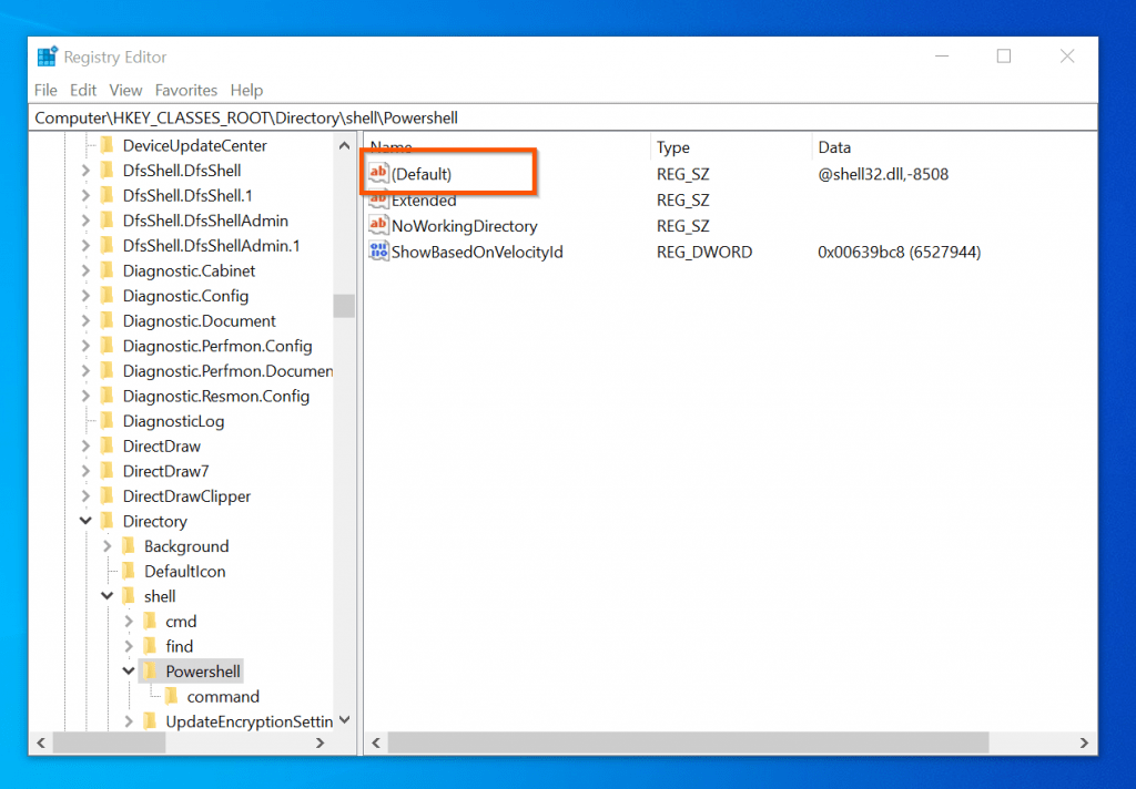 Ajouter "Ouvrir Windows Powershell ici" au menu contextuel de l