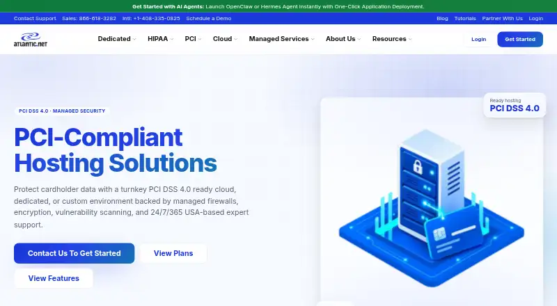 Atlantic.Net PCI Hosting screenshot