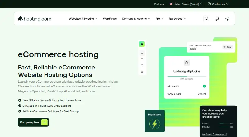 Hosting.com Ecommerce Hosting screenshot