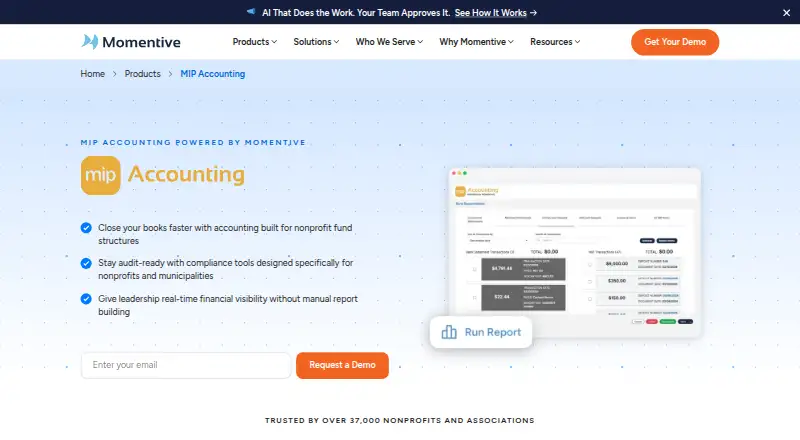 MIP Accounting screenshot