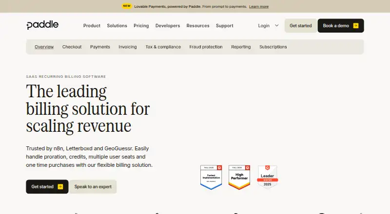 Paddle Billing screenshot