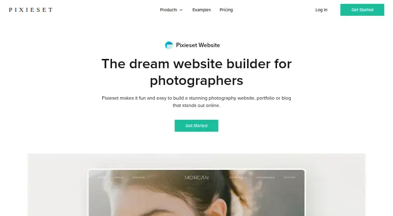 Pixieset Website screenshot
