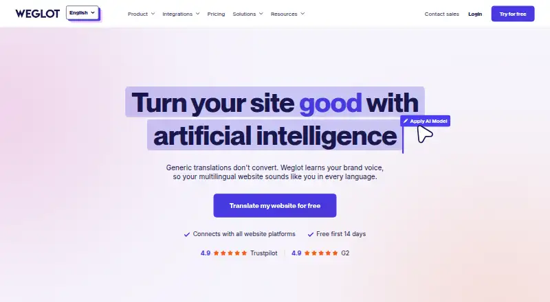 Weglot screenshot