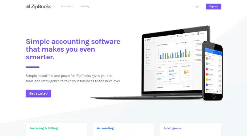 ZipBooks screenshot