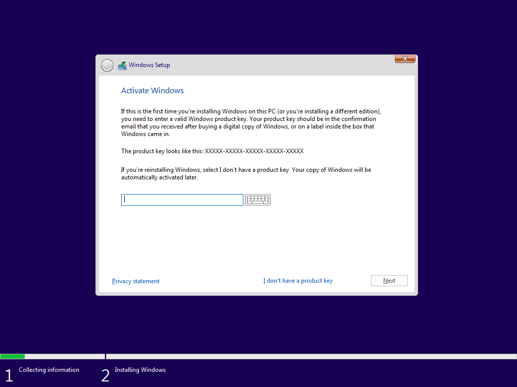 enter key download windows 10 pro