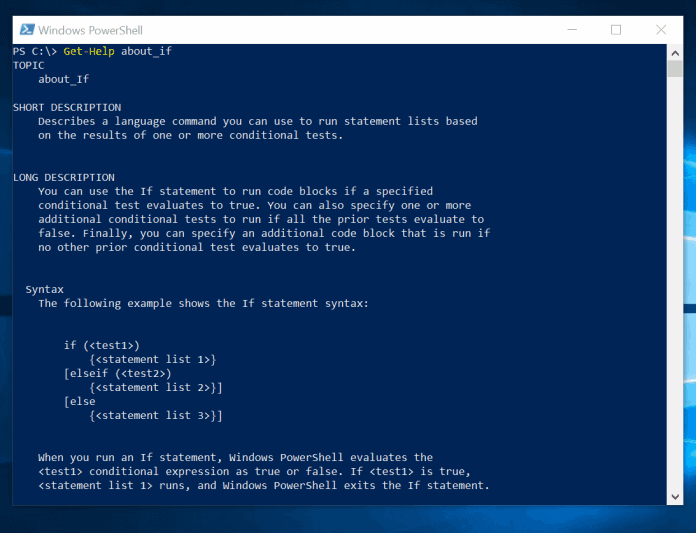 powershell if else variable assignment