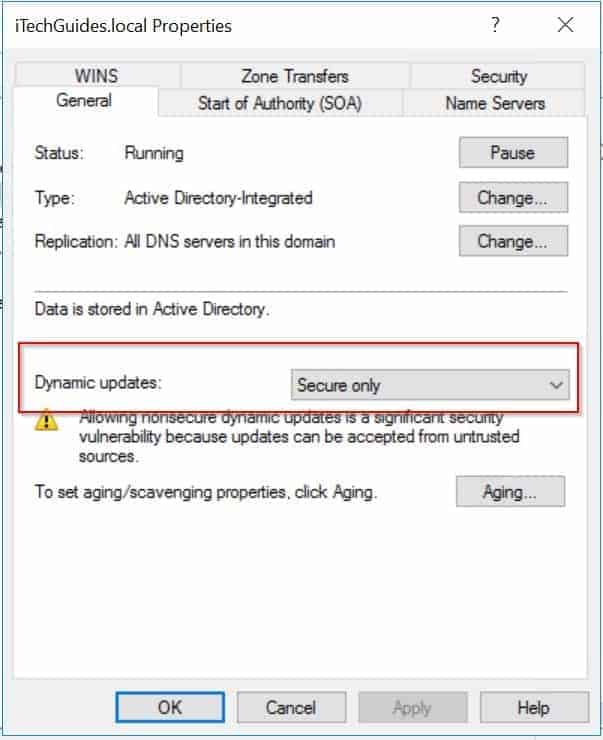 configuration required for active directory domain services at