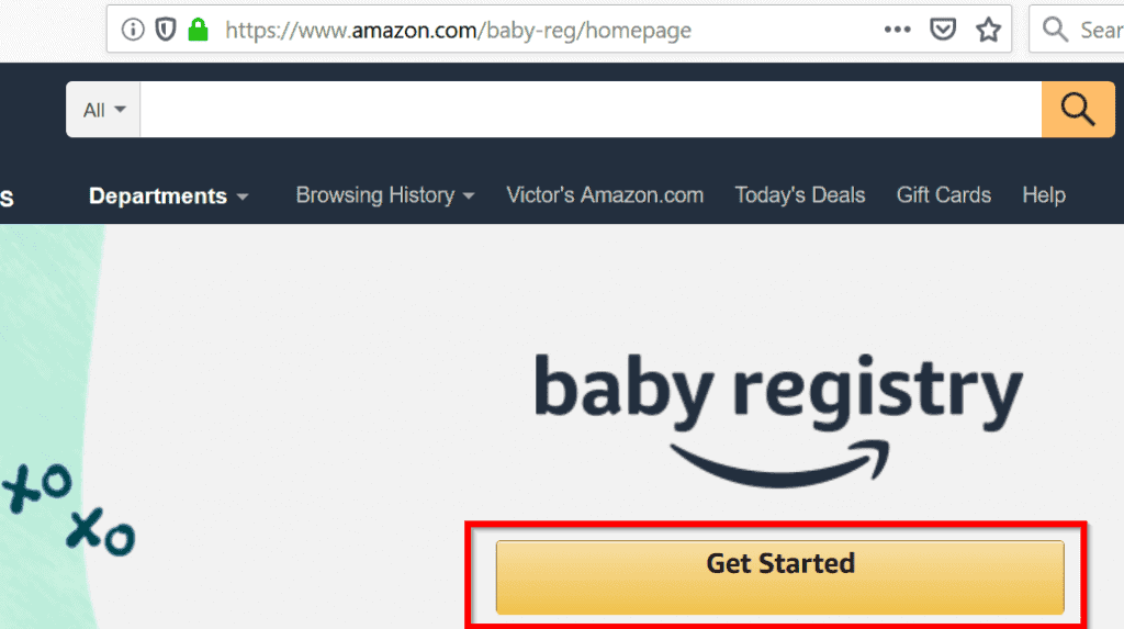 How to find your amazon baby registry link